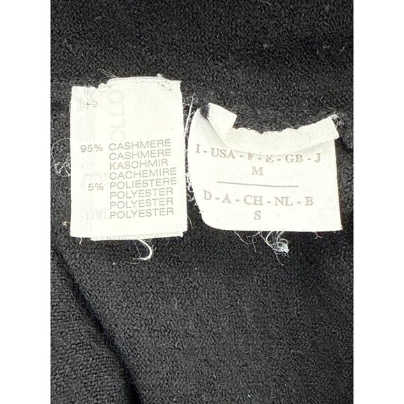 Brunello Cucinelli V-Neck Black Cashmere Blend Sweater M - Picture 6 of 9